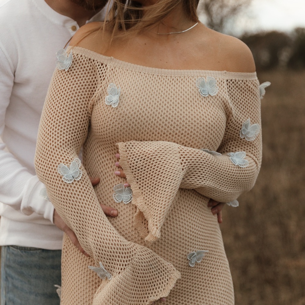 Long sleeve Crochet Dress